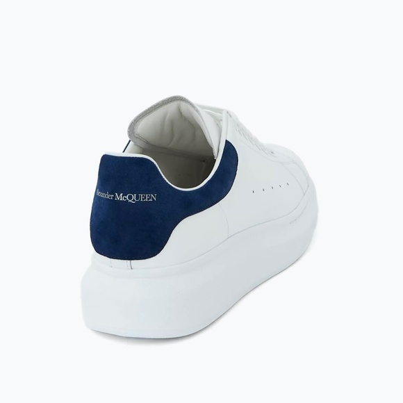Alexander McQueen Men's Oversized Leather Platform Sneakers - 42(9) - White/Blue - Picture 3 of 8